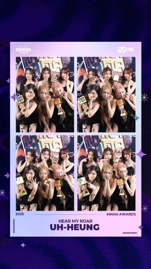 251208 تحديث تويتر لجوائز MAMA مع IVE - UH-HEUNG 4-CUTS