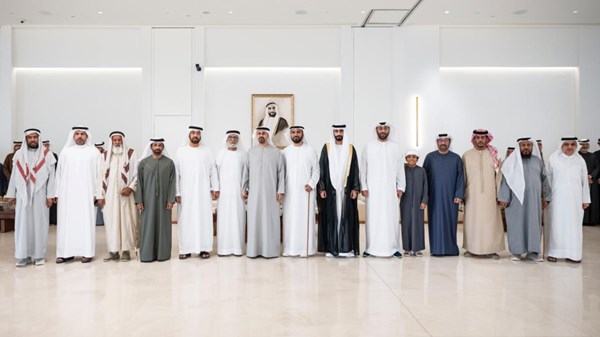 ذياب بن محمد بن زايد يحضر حفل استقبال بمناسبة زفاف علي محمد العامري