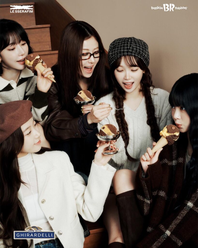 251212 تحديث باسكن روبنز الكوري على الانستقرام مع LE SSERAFIM