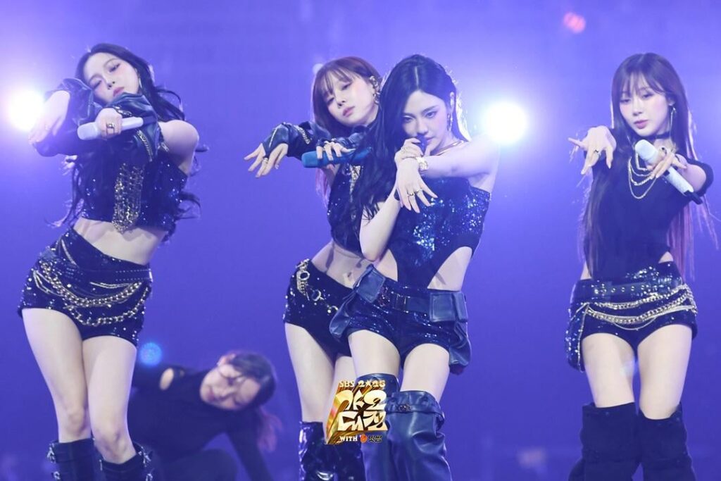 251226 تحديث تويتر SBSNOW مع aespa - صورة مسرح SBS Gayo Daejeon لعام 2025