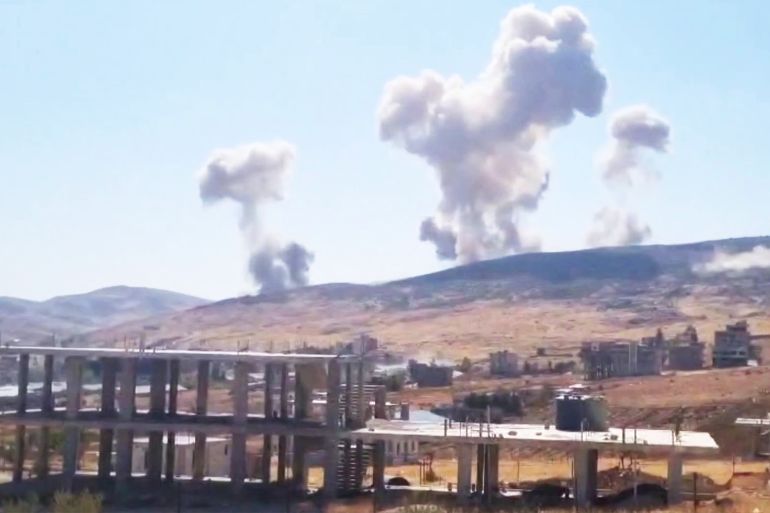 القصف على البقاع اللبناني