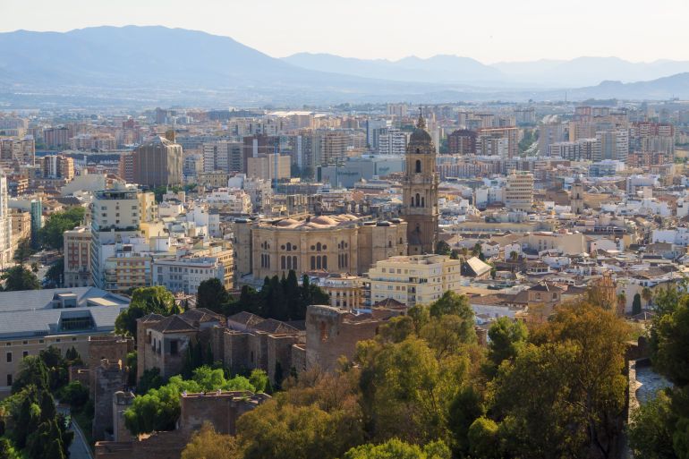 A view of architecture in Malaga, a city and municipality of Spain