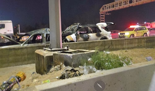 مصرع مواطن محترقاً في حادث تصادم غرب القطيف – صحيفة صُبرة الإلكترونية مصرع مواطن محترقاً في حادث تصادم غرب القطيف – صحيفة صُبرة الإلكترونية