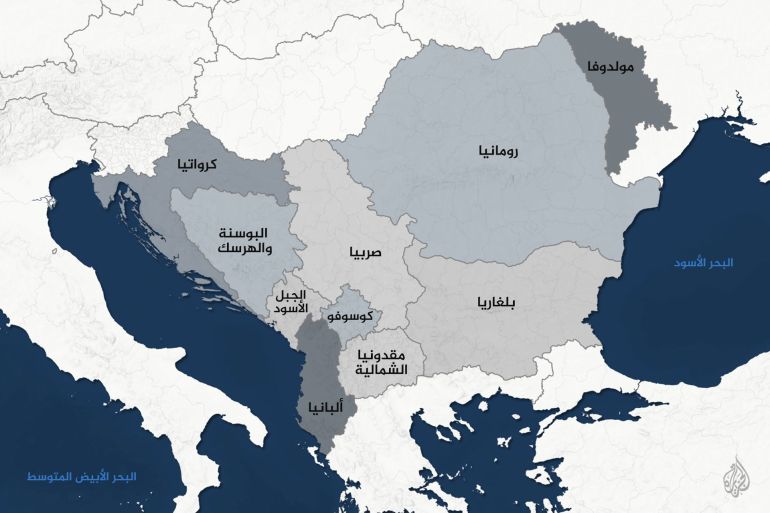 تصميم خاص - خريطة لدول أوروبا الشرقية