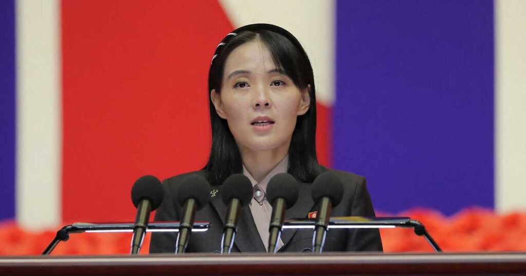 بعد توغل المسيرة الكورية.. شقيقة كيم جونغ أون تدخل على الخط بعد توغل المسيرة الكورية.. شقيقة كيم جونغ أون تدخل على الخط