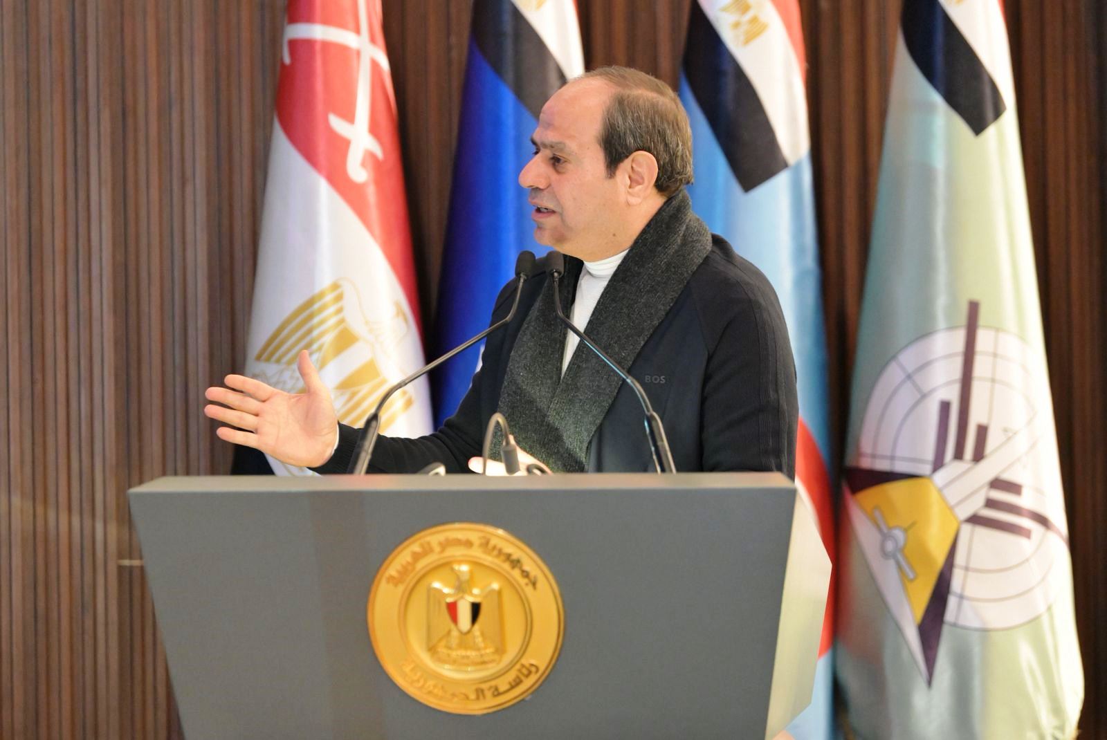 الرئيس عبد الفتاح السيسى فى الأكاديمة العسكرية