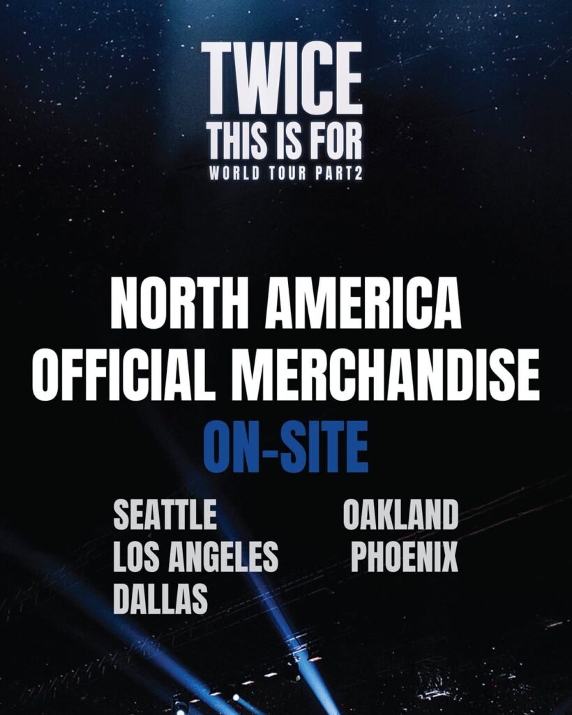 260112 تحديث LiveNation KPop على Instagram - مرتين  جولة عالمية في الولايات المتحدة 🛍️ معلومات عن بضائع الجولة
