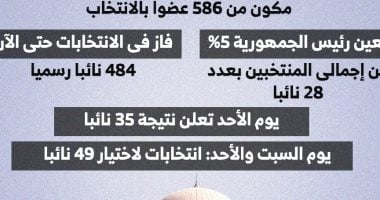 تعرف على تشكيل مجلس النواب الجديد 2025 حتى الآن.. انفوجراف تعرف على تشكيل مجلس النواب الجديد 2025 حتى الآن.. انفوجراف