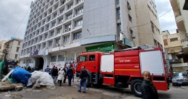 إخلاء الطابق الثامن من سنترال المنشية بالإسكندرية حتى إنهاء أعمال الإطفاء