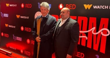 طارق نور رئيس مجلس إدارة الشركة المتحدة يحضر احتفالية مسلسل ميد تيرم