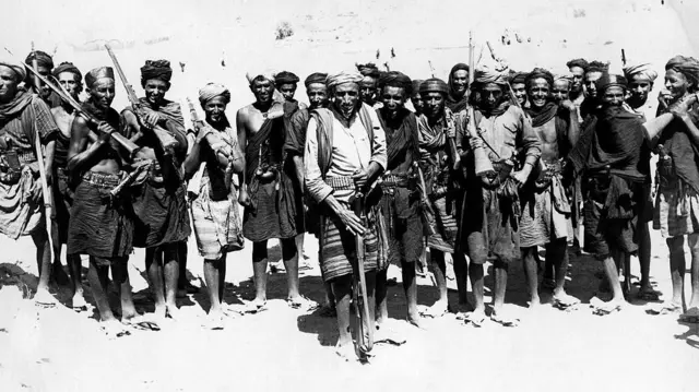 مقاتلون في جنوب اليمن عام 1957