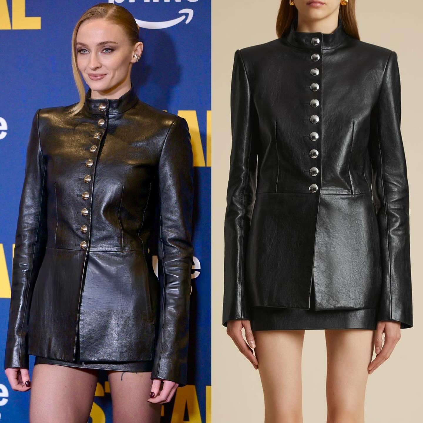 صوفي تيرنر بتصميم Khaite (إنستغرام)