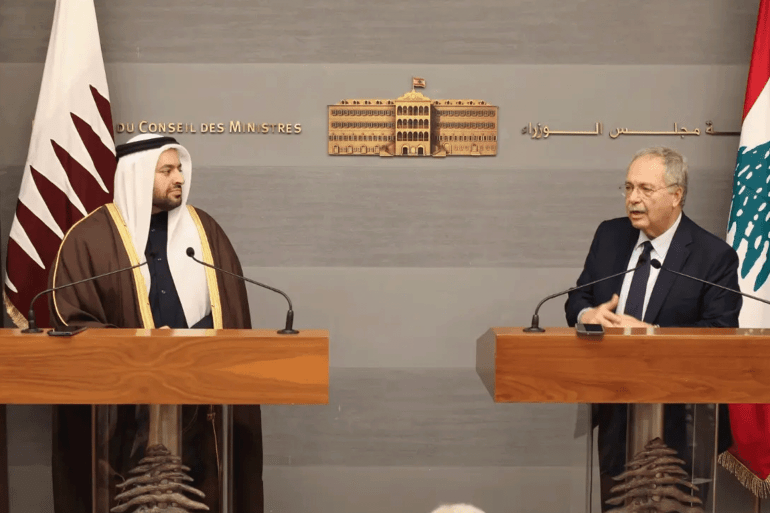 محادثات وزير الدولة بوزارة الخارجية القطري محمد الخليفي في بيروت المصدر: وزارة الاعلام اللبنانية
