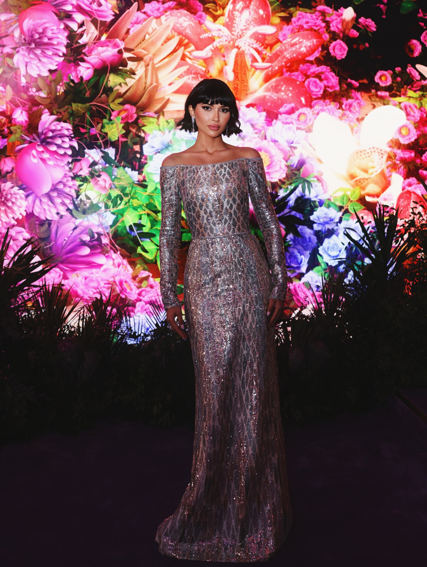 عزّة سليمان بتصميم إيلي صعب ( تصوير راني فوّاز)