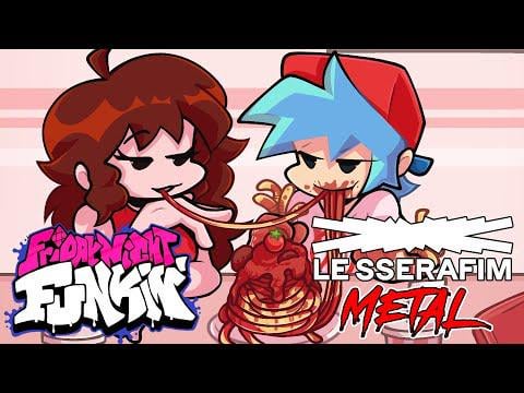 Friday Night Funkin' x LE SSERAFIM - Spaghetti (fet. Rena) (غطاء معدني من Anjer)