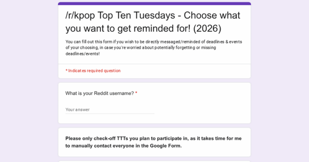 /r/kpop نتائج العشرة الأوائل في أيام الثلاثاء: الجدول الزمني للنصف الأول من عام 2026 /r/kpop نتائج العشرة الأوائل في أيام الثلاثاء: الجدول الزمني للنصف الأول من عام 2026