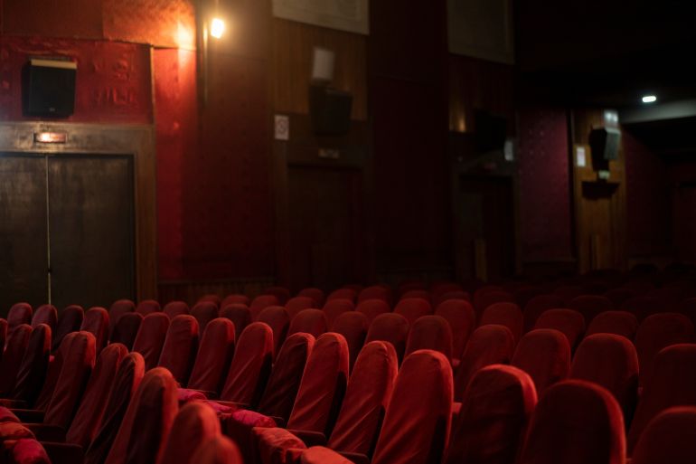 FILE - Empty seats are seen inside the Ariana Cinema in Kabul, Afghanistan, Nov. 8, 2021, before the cinema was demolished in December 2025 by Taliban authorities to make way for a new shopping center. (AP Photo/Bram Janssen, File)