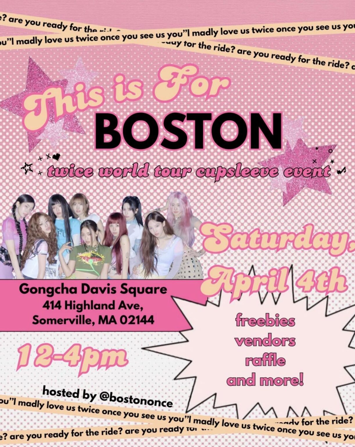 يتم استضافة cupleeve لعرض بوسطن