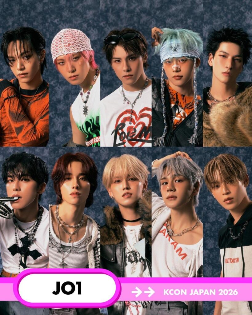 التشكيلة الأولى لـ KCON Japan 2026 - JO1، INI، CORTIS، ALPHA DRIVE ONE، TWS، &TEAM
