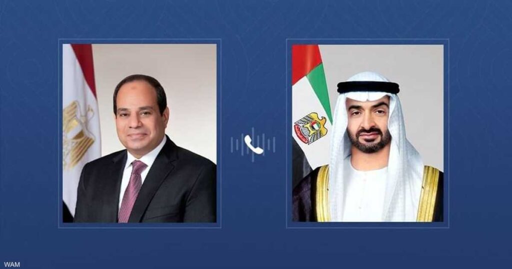 خلال اتصال مع رئيس الإمارات.. السيسي يدين اعتداءات إيران خلال اتصال مع رئيس الإمارات.. السيسي يدين اعتداءات إيران