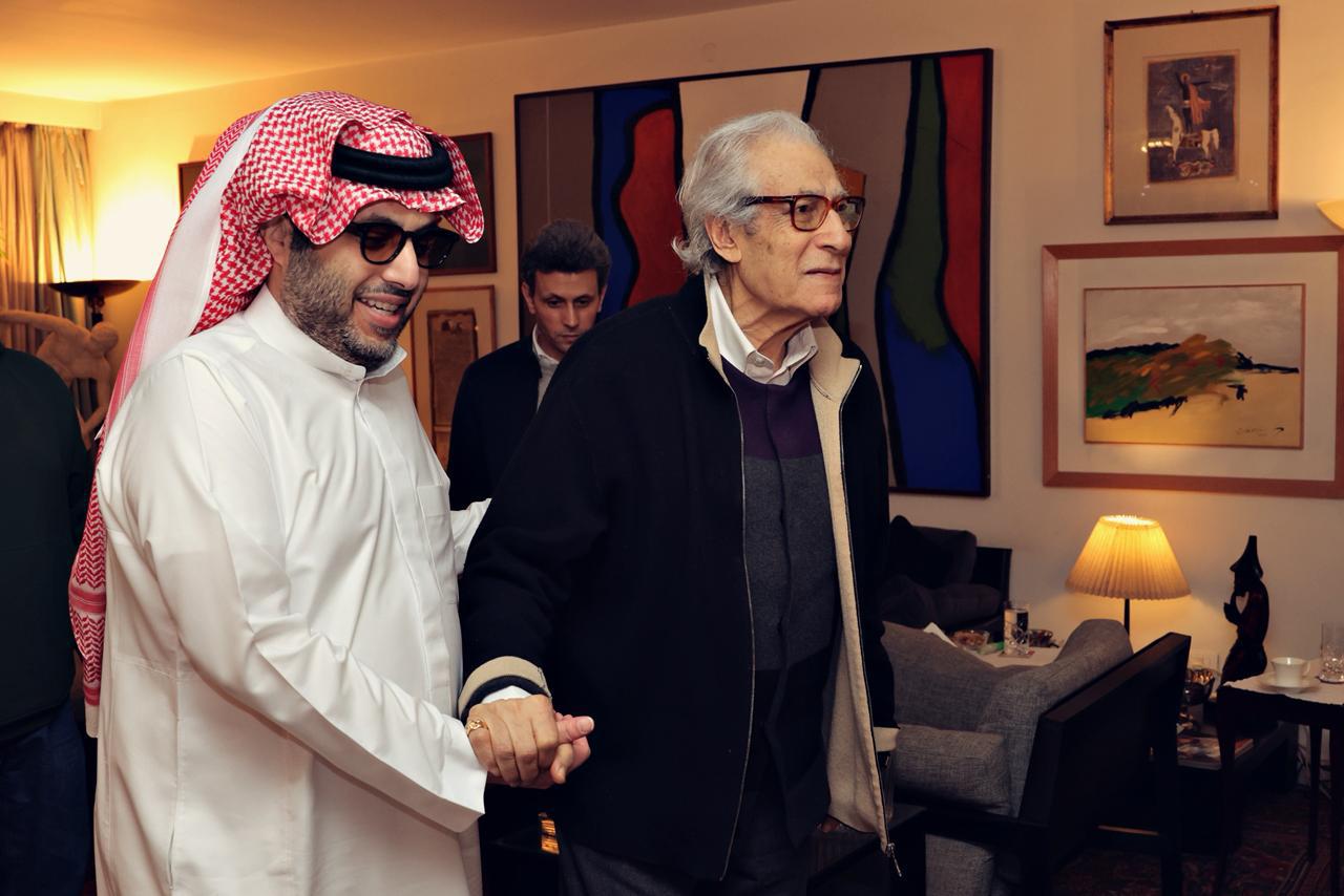 تركي آل الشيخ في زيارة خاصة لفاروق حسني بالقاهرة (3)