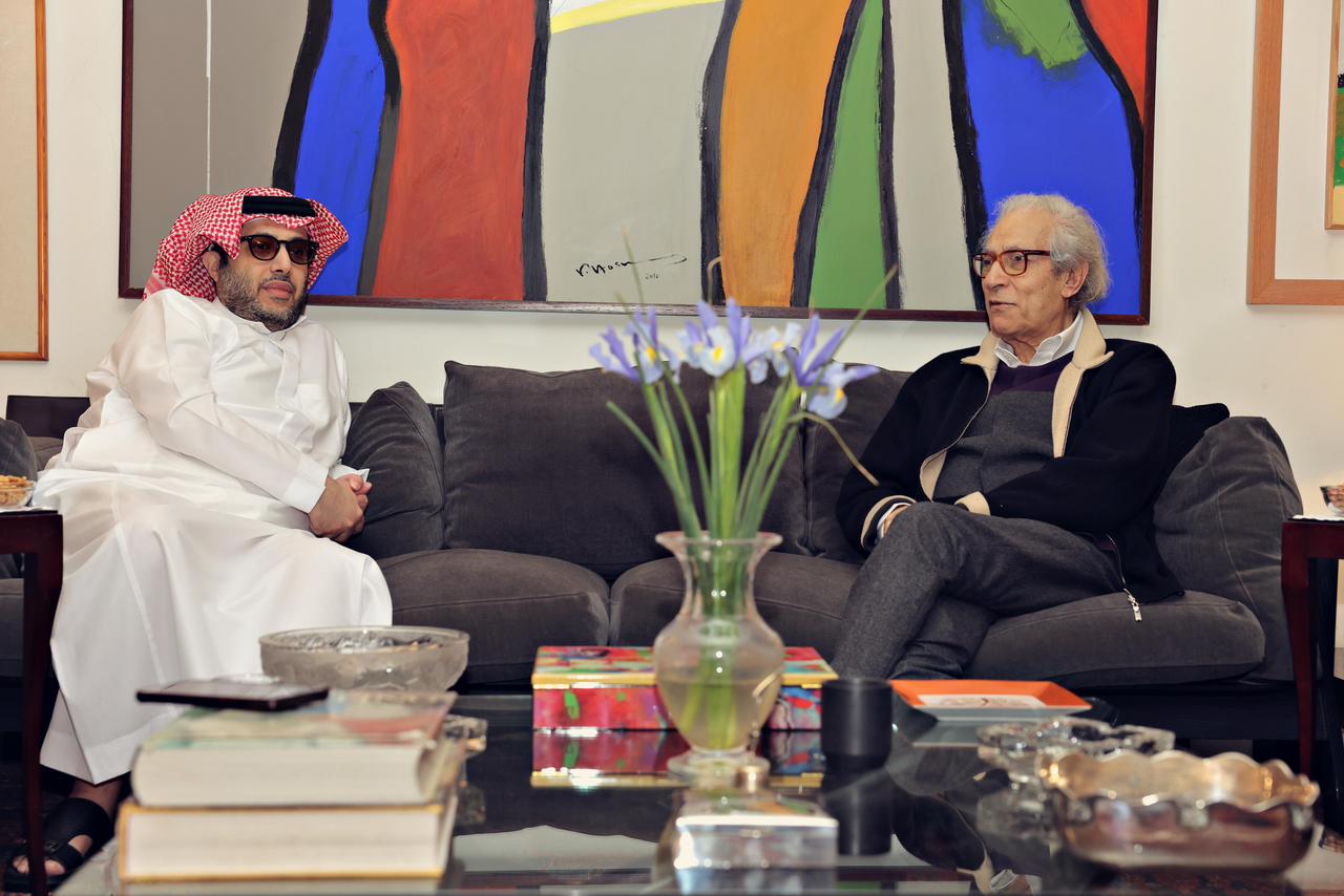 تركي آل الشيخ في زيارة خاصة لفاروق حسني بالقاهرة (5)