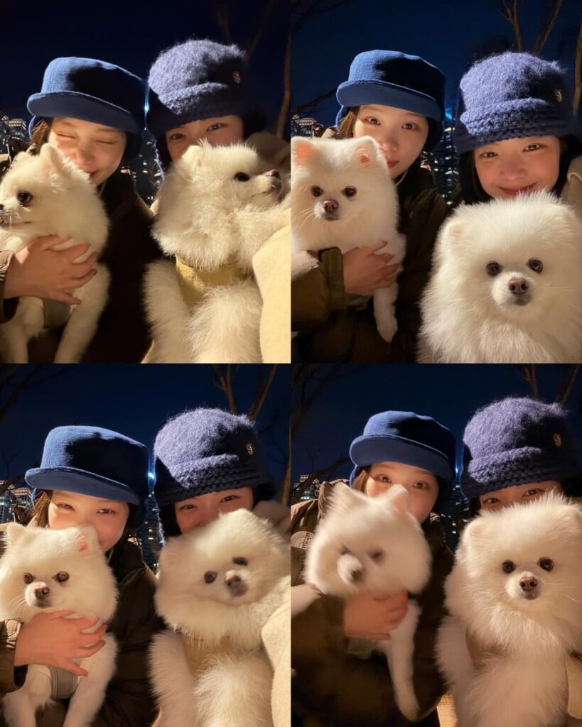 260225 تحديث ليا من ITZY على الانستقرام مع كيم تشايوون. شيرو وبيلا