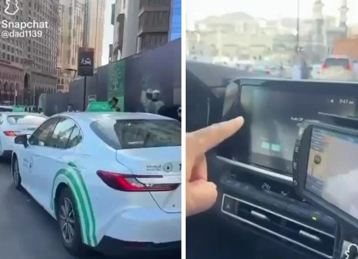 صحيفة المرصد - بمجرد الجلوس يبدأ العداد.. بالفيديو: صانع محتوى يوثق التقنيات الحديثة لسيارات الأجرة في مكة