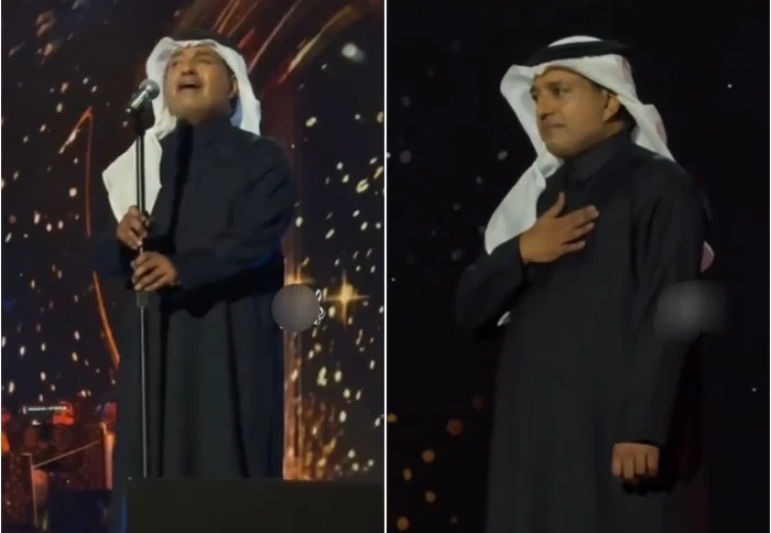 صحيفة المرصد - ‏بالفيديو..لحظة تأثر وبكاء الفنان "راشد الماجد" أثناء غناء المسافر في البحرين