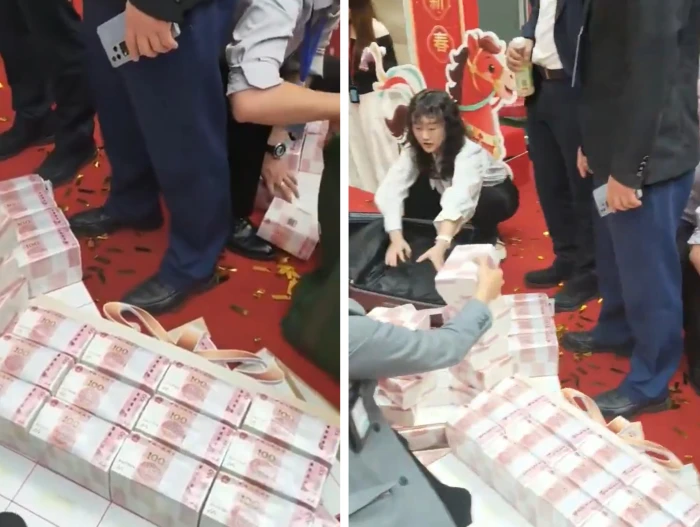 صحيفة المرصد - بالفيديو: شركة صينية تصرف مكافأة 14 ألف دولار نقداً لكل موظف بعد تحقيقها أرباحاً طائلة