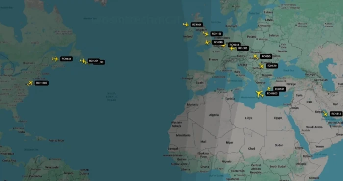 صحيفة المرصد – عشرات الطائرات الثقيلة تنقل أنظمة دفاع جوي وصواريخ.. بالفيديو: جسر جوي أمريكي غير مسبوق يتجه إلى الشرق الأوسط صحيفة المرصد - عشرات الطائرات الثقيلة تنقل أنظمة دفاع جوي وصواريخ.. بالفيديو: جسر جوي أمريكي غير مسبوق يتجه إلى الشرق الأوسط