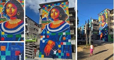 موناليزا من البلاستيك.. جدارية عملاقة فى السلفادور تعيد تعريف العلاقة بين الفن والبيئة