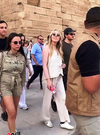 حصرياً-زيارة-تيفانى-ترامب-وزوجها-وأسرتها-معابد-الكرنك-بالأقصر