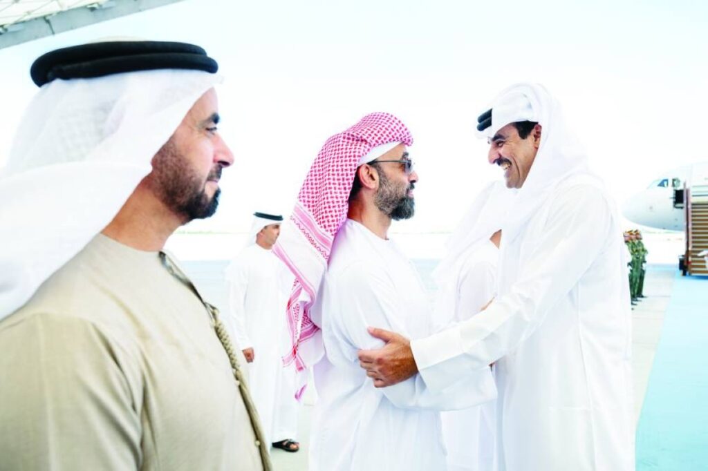 رئيس الدولة وأمير قطر يبحثان العلاقات الأخوية والجهود المبذولة بشأن التطورات الإقليمية