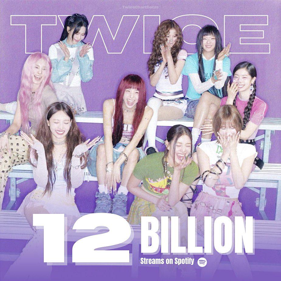 260227 تحديث تويتر TwiceChartDatas - تجاوزت TWICE الآن 12 مليار استماع على Spotify - إنهم ثاني فرقة فتيات في التاريخ تصل إلى هذا الإنجاز والفنانة رقم 43 التي تحقق ذلك!