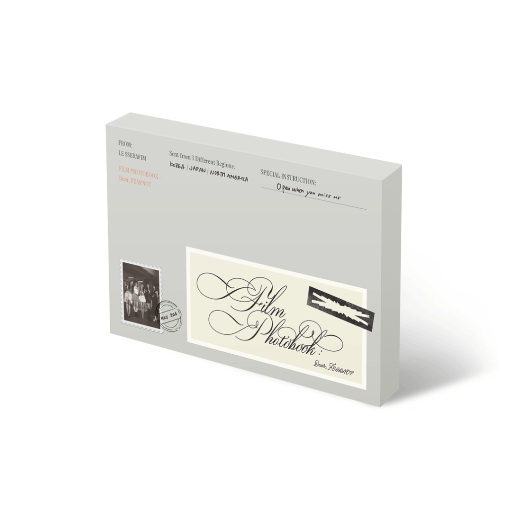 260224 LE SSERAFIM - كتاب صور الفيلم: عزيزي، FEARNOT (معاينة التغليف والبضائع + معلومات الطلب المسبق)