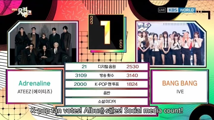 260227 IVE قد حصلوا على فوزهم الثاني لأغنية "BANG BANG" على KBS Music Bank
