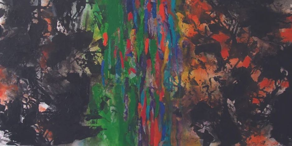 توتر جدلي بين الأفقي والعامودي في أعمال الفنان غسان غايب | ثقافة