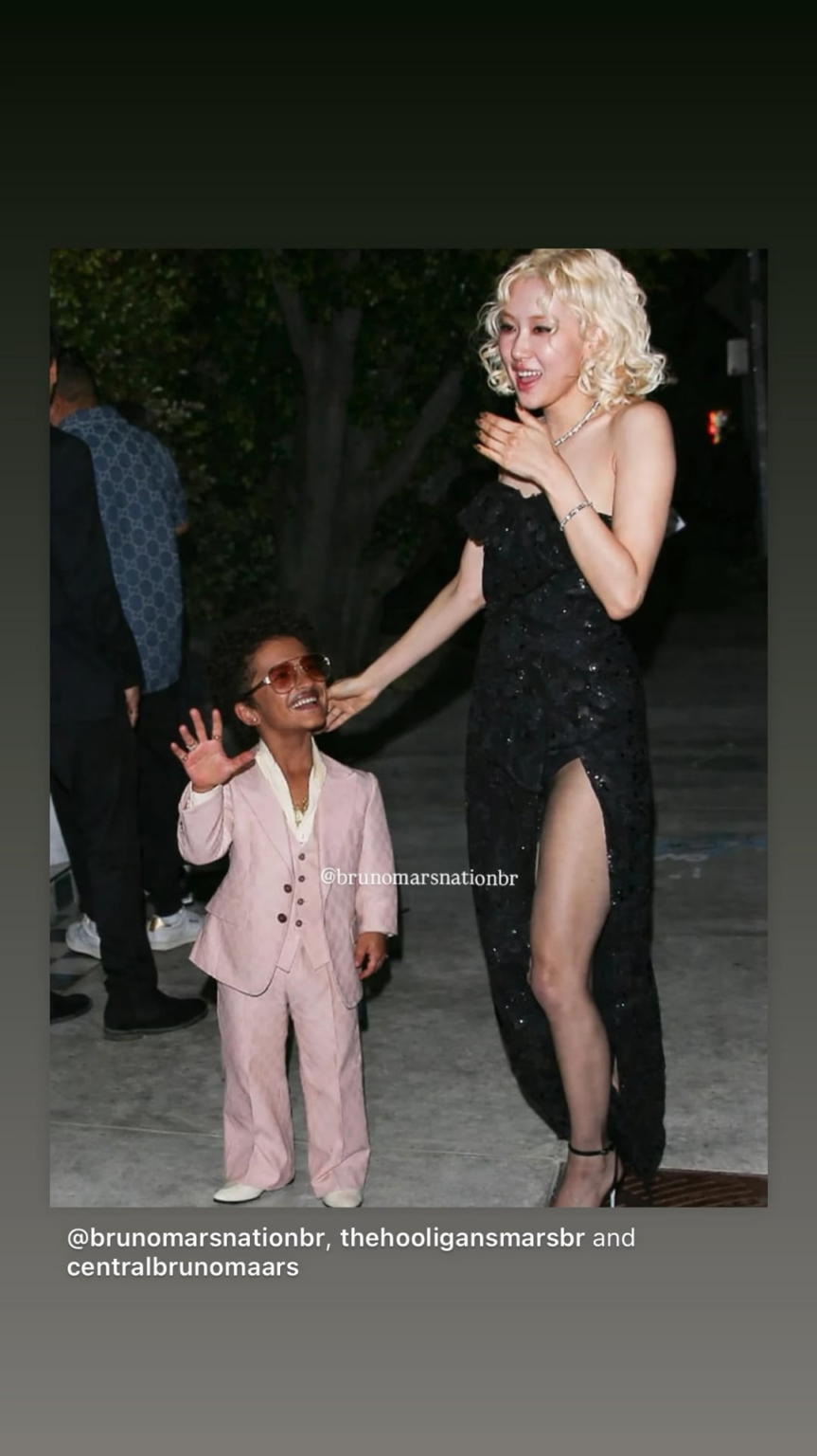 260204 تحديث قصة برونو مارس على الانستغرام مع روزي