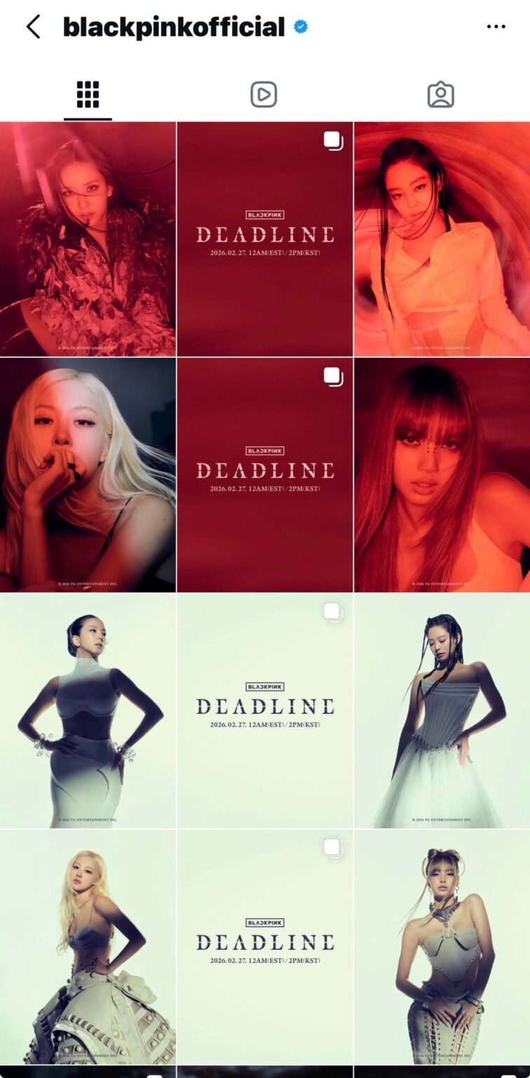 080226 شبكة الخط الزمني الحالية لـ BlackPink على Instagram، إنها تخدش الأجزاء اليمنى من ذهني