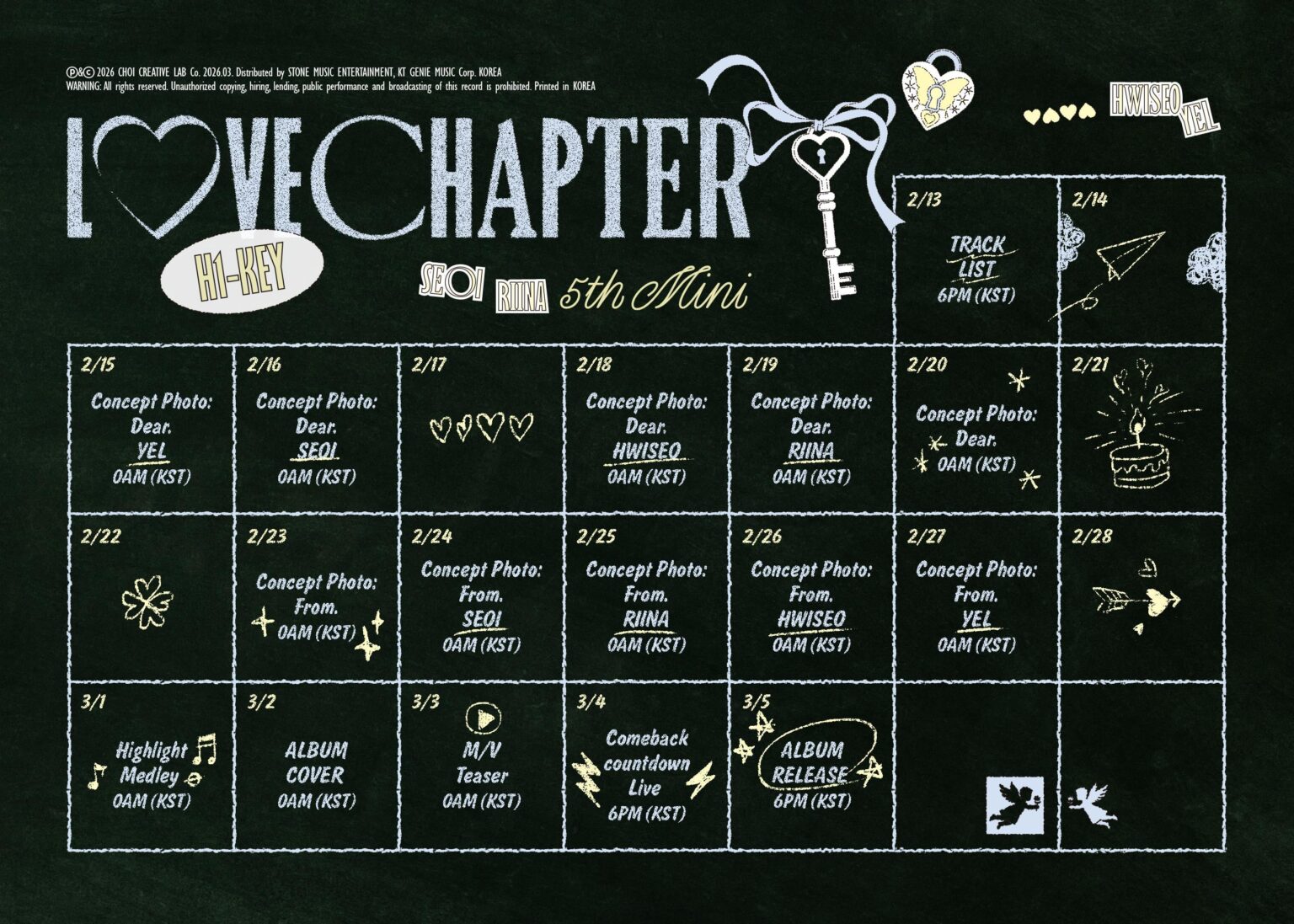 H1-KEY - الألبوم المصغر الخامس: LOVECHAPTER (مجدول)