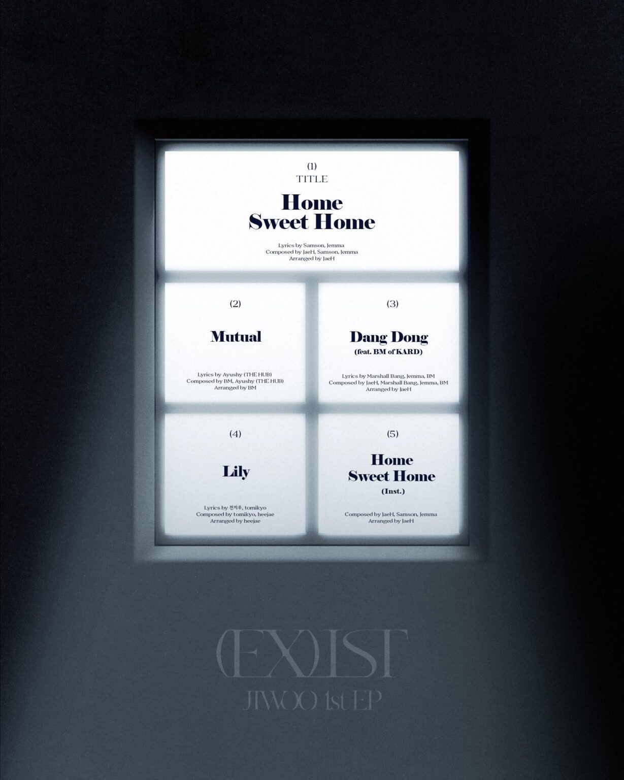 KARD Jiwoo - EP الأول: (EX)IST (قائمة الأغاني)