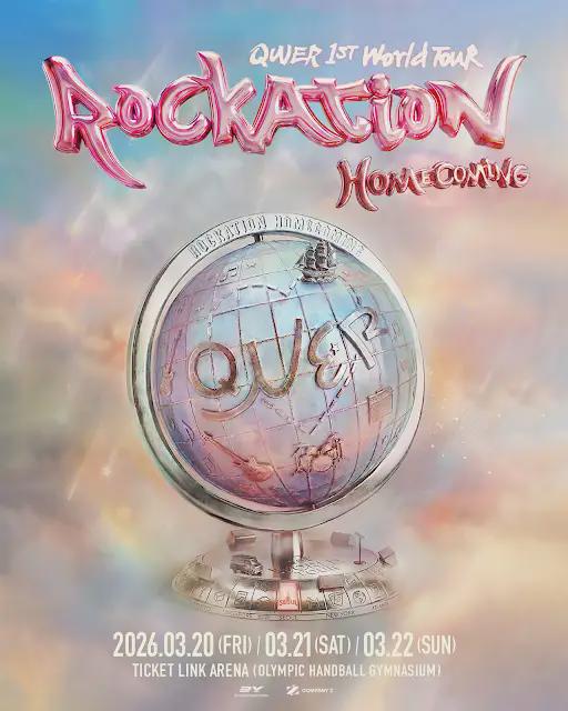 QWER - ظهور الجولة العالمية الأولى "ROCKATION: HOMECOMING" في سيول (ملصق إعلان)