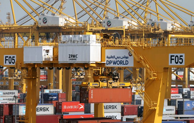 FILE PHOTO: General view of a stock yard of DP World's fully automated Terminal 2 at Jebel Ali Port in Dubai, United Arab Emirates, December 27, 2018. Picture taken December 27, 2018. REUTERS/Hamad I Mohammed/File Photo