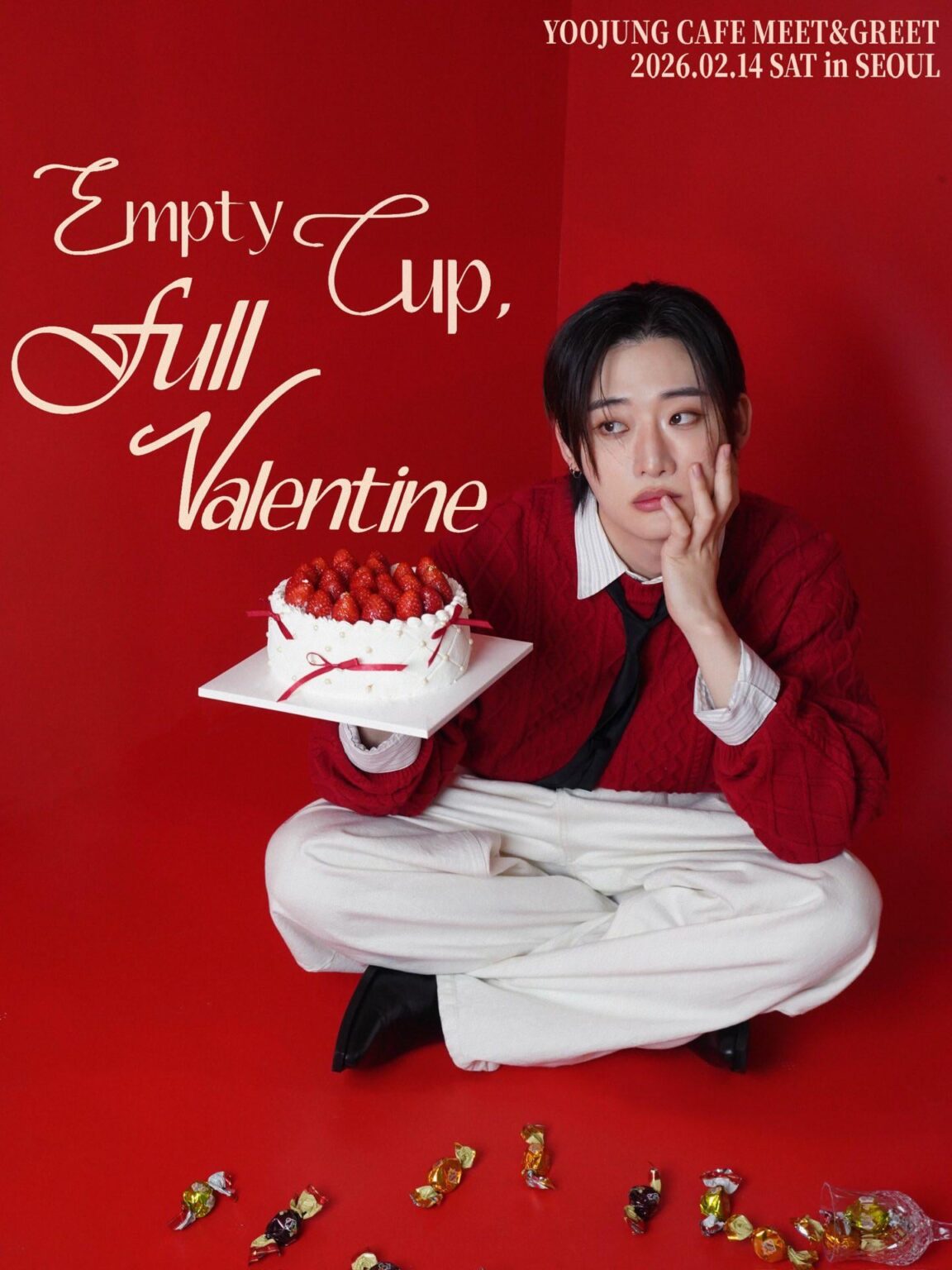 OnlyOneOf Yoojung - حدث اللقاء والترحيب في مقهى 2026 "كأس فارغ، عيد حب كامل" (ملصق)