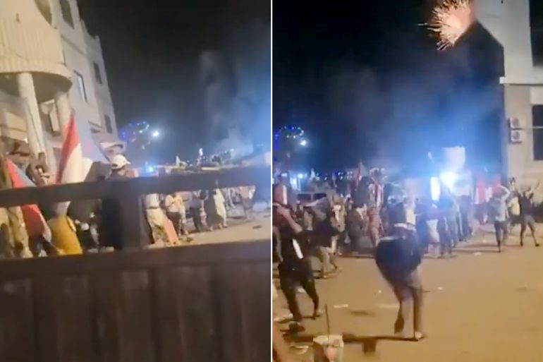 يل وجرحى في عدن إثر محاولة أنصار "الانتقالي" اقتحام قصر المعاشيق أفاد مراسل الجزيرة بسقوط قتيل على الأقل وإصابة 11 آخرين جراء إطلاق قوات الأمن اليمنية النار على حشود مرتبطة بـ "المجلس الانتقالي الجنوبي" الانفصالي، أثناء محاولتها اقتحام بوابة قصر المعاشيق الرئاسي في مدينة عدن، العاصمة المؤقتة للبلاد. صفحة إيرم تويتر