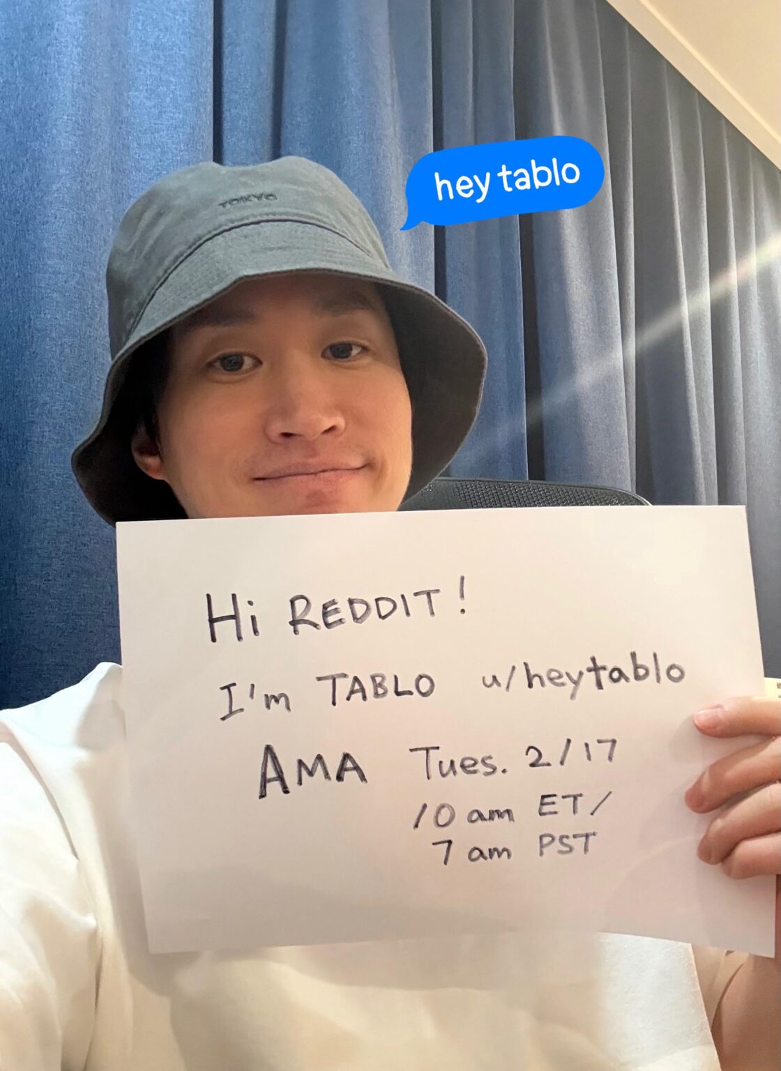 ستستضيف Tablo (Epik High) AMA على r/music في 17 فبراير، الساعة 10 صباحًا بتوقيت شرق الولايات المتحدة ستستضيف Tablo (Epik High) AMA على r/music في 17 فبراير، الساعة 10 صباحًا بتوقيت شرق الولايات المتحدة
