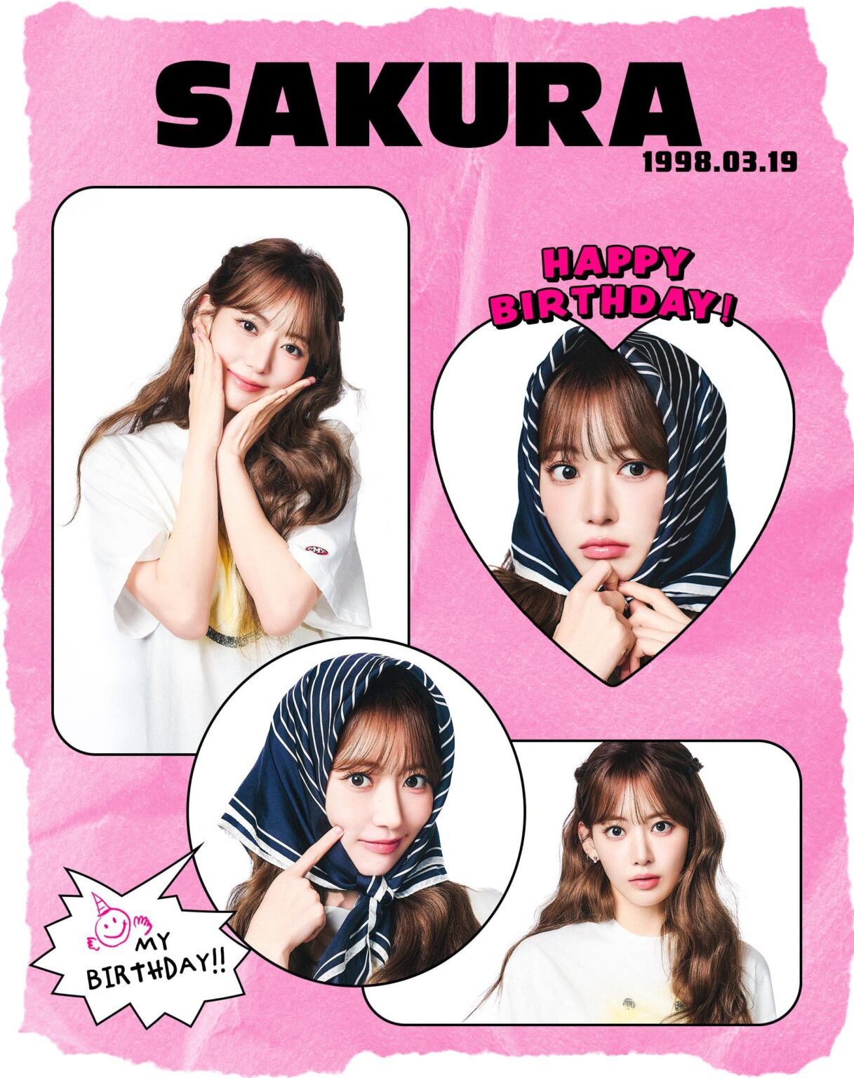 260319 LE SSERAFIM تحديث الويفيرس (2) - صورة خاصة ليوم ساكورا سعيد لعام 2026 📷🎂