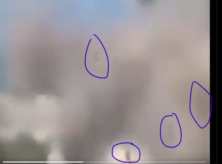 توجه الشظايا صوب زاوية واحدة (لقطة توضيحية من محمود غزيل)