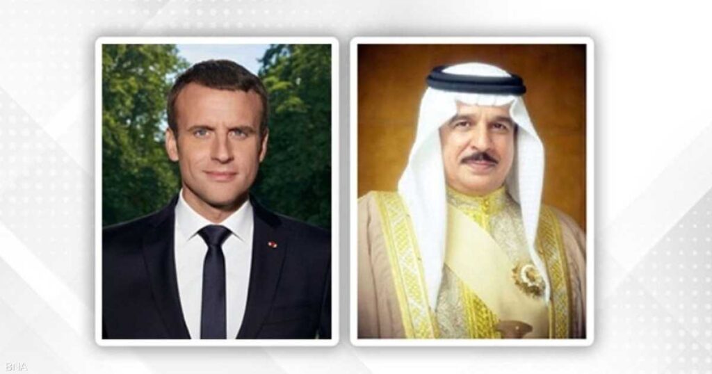 ماكرون يؤكد لملك البحرين إدانته للاعتداءات الإيرانية